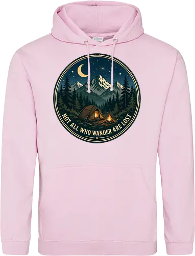 Not All Who Wander Are Lost Camping Abenteuer Frieden - Camping, Abenteuer, Natur, Outdoor, Berge, Wandern, Lagerfeuer, Abenteuerlust, Wald - Standard Hoodie