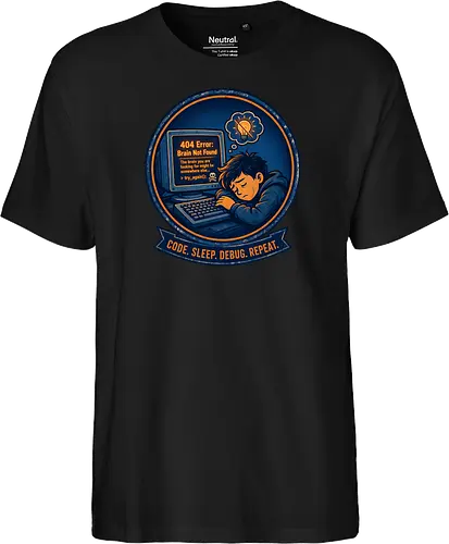 Code Sleep Debug Repeat Programmierer Entwickler - Programmierer, Entwickler, Code, Coding, Nerd, Geek, Computer, IT, Debugging - Fairtrade T-Shirt