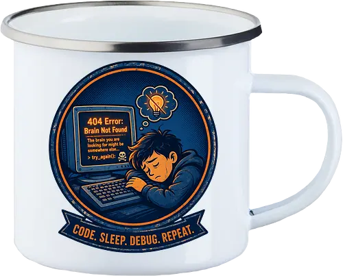 Code Sleep Debug Repeat Programmierer Entwickler - Programmierer, Entwickler, Code, Coding, Nerd, Geek, Computer, IT, Debugging - Enamel Mug