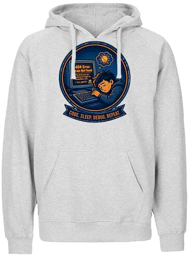 Code Sleep Debug Repeat Programmierer Entwickler - Programmierer, Entwickler, Code, Coding, Nerd, Geek, Computer, IT, Debugging - Fairtrade Hoodie