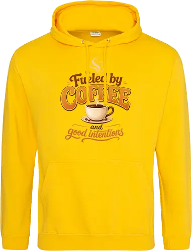 Fueled by Coffee and Good Intentions Kaffee Spruch Design - Kaffee, Coffee, Kaffeeliebhaber, Espresso, Spruch, Lifestyle, Morgenmuffel, Genuss, Office - Standard Hoodie
