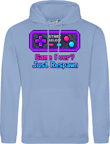 Game Over Just Respawn Gamer Controller Retro Gaming - Gaming, Retro, Videospiele, Controller, Zocker, Nerd, Geek, Respawn, Gamer - Standard Hoodie