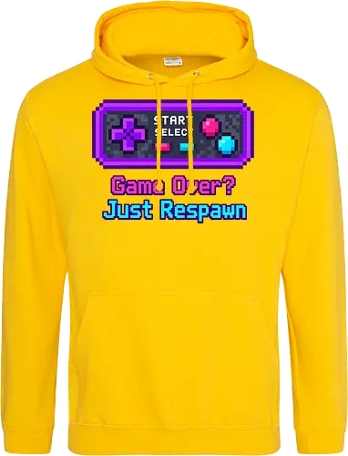 Game Over Just Respawn Gamer Controller Retro Gaming - Gaming, Retro, Videospiele, Controller, Zocker, Nerd, Geek, Respawn, Gamer - Standard Hoodie