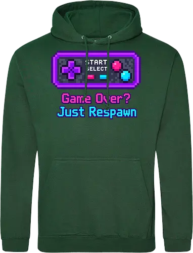 Game Over Just Respawn Gamer Controller Retro Gaming - Gaming, Retro, Videospiele, Controller, Zocker, Nerd, Geek, Respawn, Gamer - Standard Hoodie
