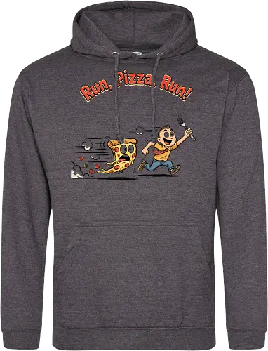 Run Pizza Run Lustiges Fast Food Pizza Design - Pizza, Fast Food, Lustig, Spruch, Foodie, Pizzeria, Humor, Essen, Fun - Standard Hoodie
