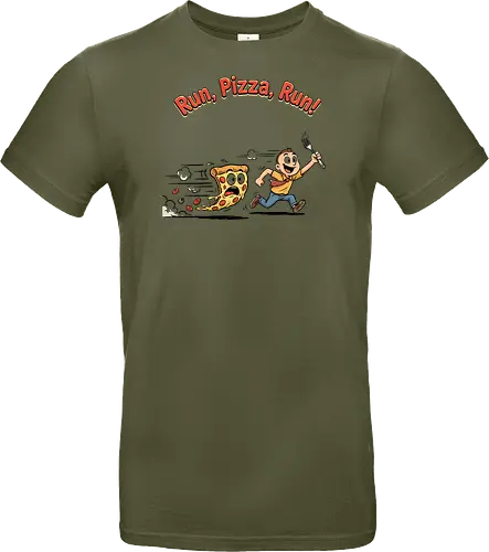 Run Pizza Run Lustiges Fast Food Pizza Design - Pizza, Fast Food, Lustig, Spruch, Foodie, Pizzeria, Humor, Essen, Fun - Standard T-Shirt