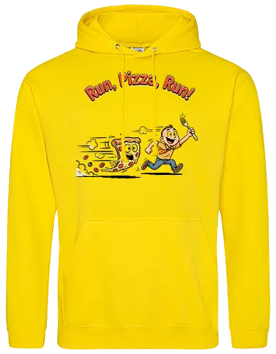 Run Pizza Run Lustiges Fast Food Pizza Design - Pizza, Fast Food, Lustig, Spruch, Foodie, Pizzeria, Humor, Essen, Fun - Standard Hoodie