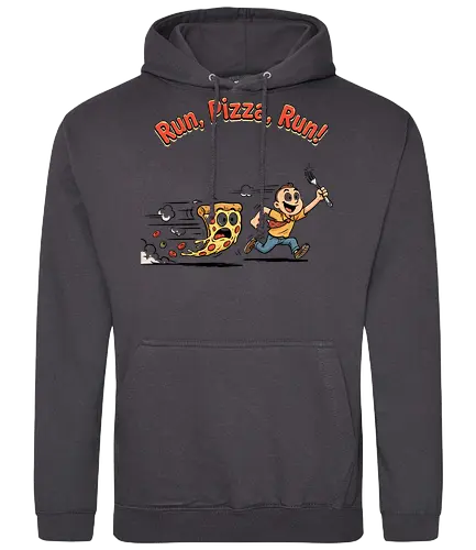 Run Pizza Run Lustiges Fast Food Pizza Design - Pizza, Fast Food, Lustig, Spruch, Foodie, Pizzeria, Humor, Essen, Fun - Standard Hoodie