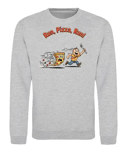 Run Pizza Run Lustiges Fast Food Pizza Design - Pizza, Fast Food, Lustig, Spruch, Foodie, Pizzeria, Humor, Essen, Fun - Sweatshirt