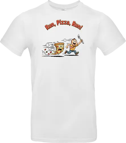 Run Pizza Run Lustiges Fast Food Pizza Design - Pizza, Fast Food, Lustig, Spruch, Foodie, Pizzeria, Humor, Essen, Fun - Standard T-Shirt