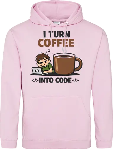 I Turn Coffee Into Code Programmierer Kaffee - Programmierer, Entwickler, Kaffee, Code, Coding, Coffee, Software, Nerd, Geek - Standard Hoodie