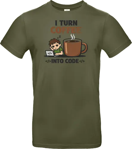 I Turn Coffee Into Code Programmierer Kaffee - Programmierer, Entwickler, Kaffee, Code, Coding, Coffee, Software, Nerd, Geek - Standard T-Shirt