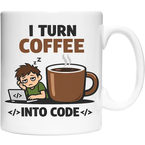 I Turn Coffee Into Code Programmierer Kaffee - Programmierer, Entwickler, Kaffee, Code, Coding, Coffee, Software, Nerd, Geek - Cup