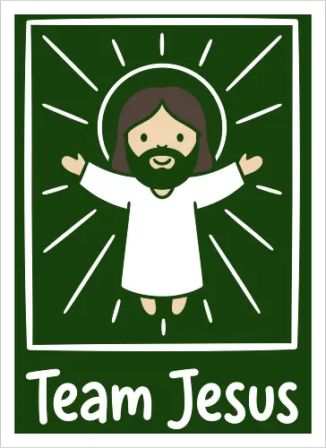 Minimalist Savior: Chibi Jesus - Jesus shirt, Christian graphic tee, chibi Jesus design, minimalist faith apparel, cute religious clothing, kawaii Christian merch, modern church streetwear, subtle faith fashion, inspirational graphic tee, simple Jesus illustration - Artprint