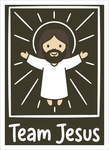 Minimalist Savior: Chibi Jesus - Jesus shirt, Christian graphic tee, chibi Jesus design, minimalist faith apparel, cute religious clothing, kawaii Christian merch, modern church streetwear, subtle faith fashion, inspirational graphic tee, simple Jesus illustration - Artprint