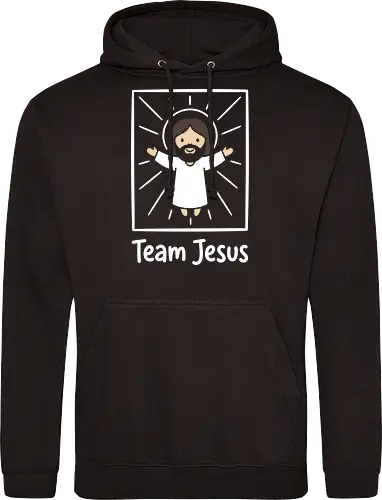 Minimalist Savior: Chibi Jesus - Jesus shirt, Christian graphic tee, chibi Jesus design, minimalist faith apparel, cute religious clothing, kawaii Christian merch, modern church streetwear, subtle faith fashion, inspirational graphic tee, simple Jesus illustration - Standard Hoodie