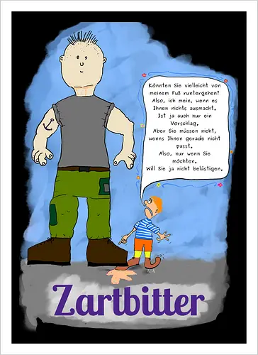 Zartbitter - albern - Artprint