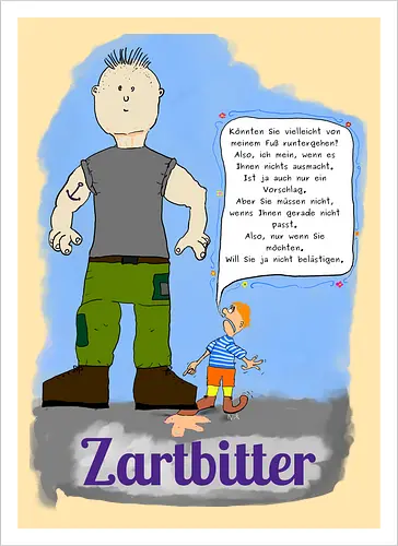 Zartbitter - albern - Artprint