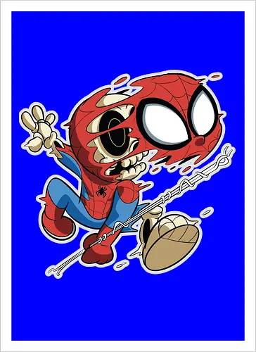 Freaky Skelett Spinnen Held - Cartoon Horror Underground - Comic, freaky Skelett Spinnen Held Art, Cartoon Horror Underground, roter Masken Held dunkles Shirt, Horror Cartoon Skelett, Spinne Maske reißend Art, dunkles Pop Art Held, alternativer freaky Spinne, verrückte Cartoon Mode, Spinne Netz Skelett Art, Underground dunkles Geek, Spider-Man, Peter Parker, MCU, Spider-Verse, Superhero, cartoon horror, Horror Nostalgie Superheld, Punk Spinne Cartoon, alternative Cartoon Shirt, dunkle Retro Spinne Art, chaotischer roter Cartoon Held - Artprint