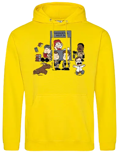 Kinder Geisterjäger Gruppe – Comics und Film Nostalgie Mashup - Nerd Nostalgie Shirt, Kinder Geisterjäger Gruppe Mashup, klassische Comics Film Crossover, 80er Nostalgie Kunst, Ghost, Peanuts, Charlie Brown, Lucy, Linus, Pigpen, mashup geek, süßes Crossover Kinder Druck, Geisterjagd süßes Design, Charles Schulz, Ghostbusters 1984, Comic Crossover Kunst, Nostalgie Geek Shirt, Kinder übernatürliche Jagd Design, klassischer Crossover Druck, nostalgische Mashup Kunst, Geek Nostalgie Shirt, exklusives süßes Crossover Design, Kinder Nostalgie Druck, amerikanische Crossover Kunst - Standard Hoodie