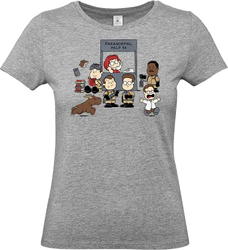 Kinder Geisterjäger Gruppe – Comics und Film Nostalgie Mashup - Nerd Nostalgie Shirt, Kinder Geisterjäger Gruppe Mashup, klassische Comics Film Crossover, 80er Nostalgie Kunst, Ghost, Peanuts, Charlie Brown, Lucy, Linus, Pigpen, mashup geek, süßes Crossover Kinder Druck, Geisterjagd süßes Design, Charles Schulz, Ghostbusters 1984, Comic Crossover Kunst, Nostalgie Geek Shirt, Kinder übernatürliche Jagd Design, klassischer Crossover Druck, nostalgische Mashup Kunst, Geek Nostalgie Shirt, exklusives süßes Crossover Design, Kinder Nostalgie Druck, amerikanische Crossover Kunst - Standard T-Shirt (Women)