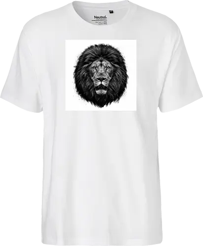 Lion Charcoal Art - Fairtrade T-Shirt