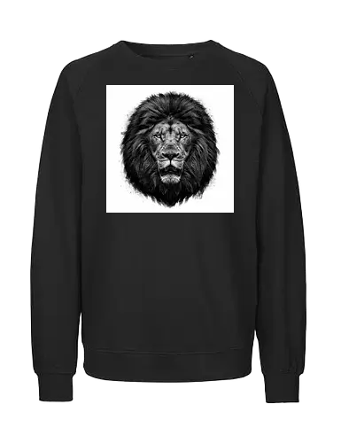 Lion Charcoal Art - Fairtrade Sweatshirt