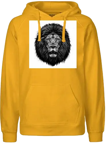 Lion Charcoal Art - Fairtrade Hoodie