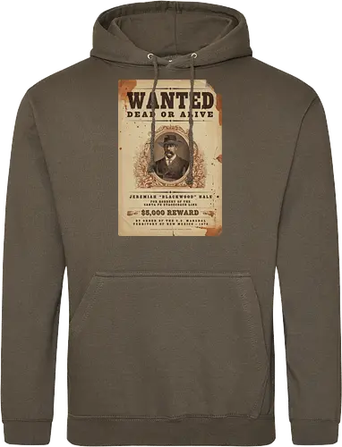Classic Vintage wild West Wanted Poster - Classic, Outlaw, Historic, Wanted Poster, Vintage, Wild West, Retro, Old West, Dead or Alive, Cowboy - Standard Hoodie