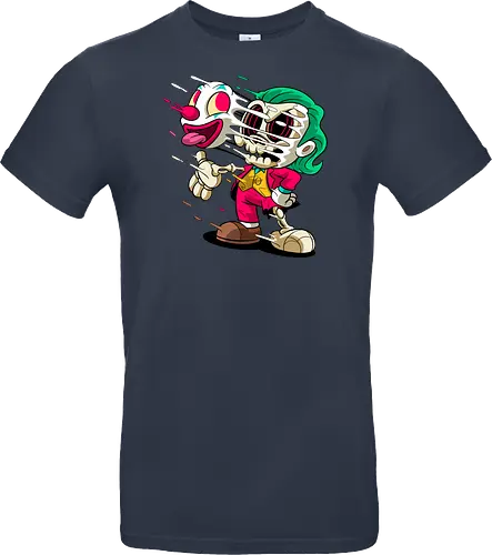 Freaky Clown Schurke – Dunkle Cartoon Horror Underground - freaky Clown Schurke Art, Cartoon Horror Underground, Schurke Clown dunkles Shirt, Horror Cartoon Clown, grünes Haar Schurke Art, Joker, dunkles Pop Art Schurke, alternativer freaky Clown, verrückte Cartoon Mode, chaotischer Skelett Clown Art, Underground dunkles Geek, Horror Nostalgie Schurke, Punk Clown Cartoon, alternative Cartoon Shirt, dunkle Retro Schurke Art, chaotischer grüner Cartoon Clown - Standard T-Shirt