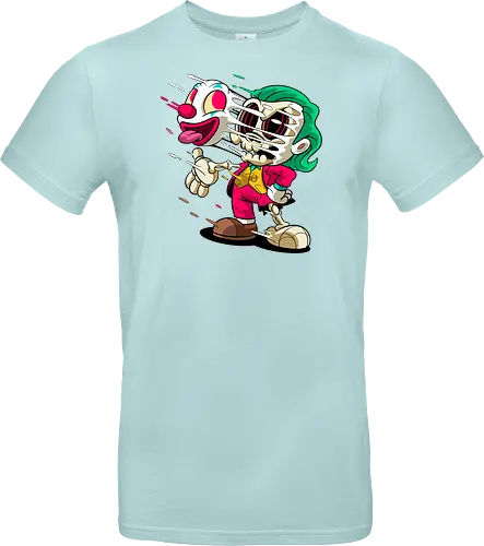 Freaky Clown Schurke – Dunkle Cartoon Horror Underground - freaky Clown Schurke Art, Cartoon Horror Underground, Schurke Clown dunkles Shirt, Horror Cartoon Clown, grünes Haar Schurke Art, Joker, dunkles Pop Art Schurke, alternativer freaky Clown, verrückte Cartoon Mode, chaotischer Skelett Clown Art, Underground dunkles Geek, Horror Nostalgie Schurke, Punk Clown Cartoon, alternative Cartoon Shirt, dunkle Retro Schurke Art, chaotischer grüner Cartoon Clown - Standard T-Shirt