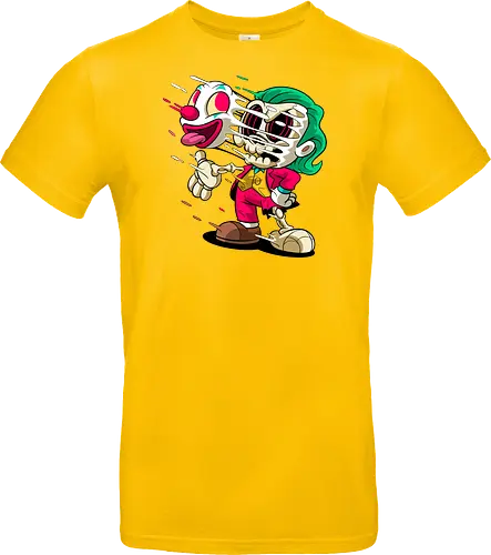 Freaky Clown Schurke – Dunkle Cartoon Horror Underground - freaky Clown Schurke Art, Cartoon Horror Underground, Schurke Clown dunkles Shirt, Horror Cartoon Clown, grünes Haar Schurke Art, Joker, dunkles Pop Art Schurke, alternativer freaky Clown, verrückte Cartoon Mode, chaotischer Skelett Clown Art, Underground dunkles Geek, Horror Nostalgie Schurke, Punk Clown Cartoon, alternative Cartoon Shirt, dunkle Retro Schurke Art, chaotischer grüner Cartoon Clown - Standard T-Shirt