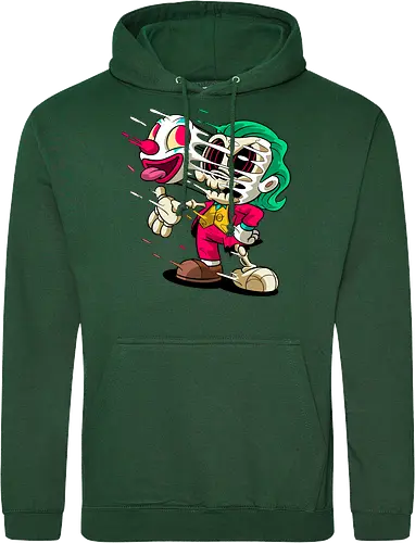 Freaky Clown Schurke – Dunkle Cartoon Horror Underground - freaky Clown Schurke Art, Cartoon Horror Underground, Schurke Clown dunkles Shirt, Horror Cartoon Clown, grünes Haar Schurke Art, Joker, dunkles Pop Art Schurke, alternativer freaky Clown, verrückte Cartoon Mode, chaotischer Skelett Clown Art, Underground dunkles Geek, Horror Nostalgie Schurke, Punk Clown Cartoon, alternative Cartoon Shirt, dunkle Retro Schurke Art, chaotischer grüner Cartoon Clown - Standard Hoodie