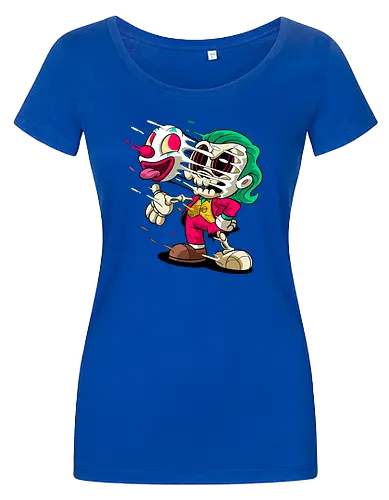 Freaky Clown Schurke – Dunkle Cartoon Horror Underground - freaky Clown Schurke Art, Cartoon Horror Underground, Schurke Clown dunkles Shirt, Horror Cartoon Clown, grünes Haar Schurke Art, Joker, dunkles Pop Art Schurke, alternativer freaky Clown, verrückte Cartoon Mode, chaotischer Skelett Clown Art, Underground dunkles Geek, Horror Nostalgie Schurke, Punk Clown Cartoon, alternative Cartoon Shirt, dunkle Retro Schurke Art, chaotischer grüner Cartoon Clown - Women T-Shirt