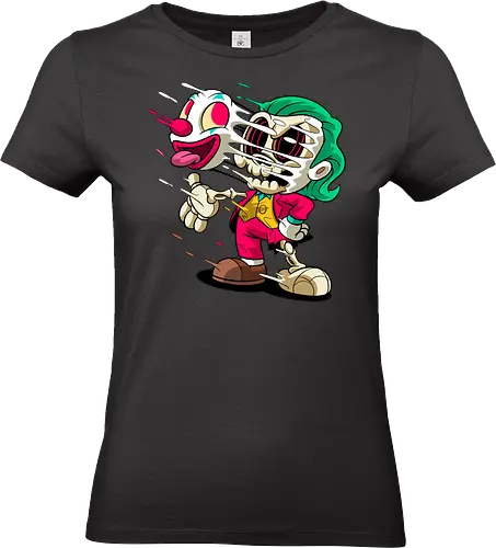 Freaky Clown Schurke – Dunkle Cartoon Horror Underground - freaky Clown Schurke Art, Cartoon Horror Underground, Schurke Clown dunkles Shirt, Horror Cartoon Clown, grünes Haar Schurke Art, Joker, dunkles Pop Art Schurke, alternativer freaky Clown, verrückte Cartoon Mode, chaotischer Skelett Clown Art, Underground dunkles Geek, Horror Nostalgie Schurke, Punk Clown Cartoon, alternative Cartoon Shirt, dunkle Retro Schurke Art, chaotischer grüner Cartoon Clown - Standard T-Shirt (Women)