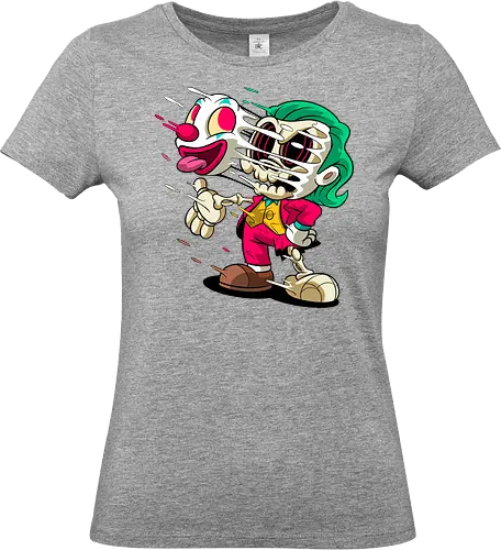 Freaky Clown Schurke – Dunkle Cartoon Horror Underground - freaky Clown Schurke Art, Cartoon Horror Underground, Schurke Clown dunkles Shirt, Horror Cartoon Clown, grünes Haar Schurke Art, Joker, dunkles Pop Art Schurke, alternativer freaky Clown, verrückte Cartoon Mode, chaotischer Skelett Clown Art, Underground dunkles Geek, Horror Nostalgie Schurke, Punk Clown Cartoon, alternative Cartoon Shirt, dunkle Retro Schurke Art, chaotischer grüner Cartoon Clown - Standard T-Shirt (Women)