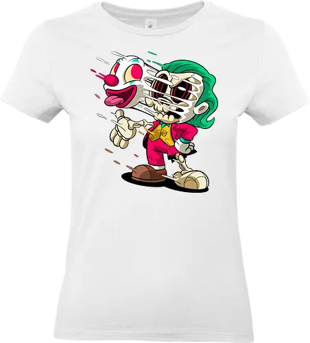Freaky Clown Schurke – Dunkle Cartoon Horror Underground - freaky Clown Schurke Art, Cartoon Horror Underground, Schurke Clown dunkles Shirt, Horror Cartoon Clown, grünes Haar Schurke Art, Joker, dunkles Pop Art Schurke, alternativer freaky Clown, verrückte Cartoon Mode, chaotischer Skelett Clown Art, Underground dunkles Geek, Horror Nostalgie Schurke, Punk Clown Cartoon, alternative Cartoon Shirt, dunkle Retro Schurke Art, chaotischer grüner Cartoon Clown - Standard T-Shirt (Women)