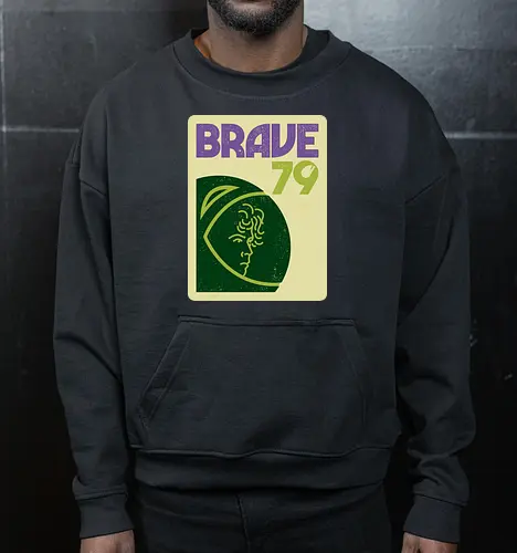 Brave 79 - ridley scott, ripley, alien, 80s, aliens, cult film, cult movies, facehugger, lv 426, nostromo, sci fi, space, weyland yutani, xenomorph, movie - Cropped Sweatshirt