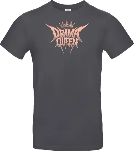 Drama Queen - drama queen, deathcore queen, heavy metal crown, slam metal style, pastel goth apparel, sarcastic graphic, ironic streetwear, alt princess, numetal aesthetics, y2k punk clothing, hardcore merch, spiky letter logo, regal tiara, pink metal shirt, grunge festival gear, bad girl style - Standard T-Shirt