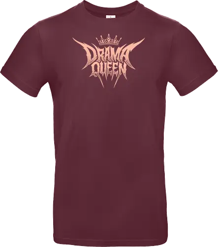 Drama Queen - drama queen, deathcore queen, heavy metal crown, slam metal style, pastel goth apparel, sarcastic graphic, ironic streetwear, alt princess, numetal aesthetics, y2k punk clothing, hardcore merch, spiky letter logo, regal tiara, pink metal shirt, grunge festival gear, bad girl style - Standard T-Shirt