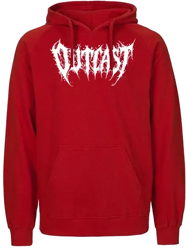 Outcast - outcast, death metal, metal logo, metalcore, goth aesthetic, hardcore, black metal, alternative style, outsider, grunge, punk rock, edgy design, underground, heavy metal, dark aesthetic, band style, brutal logo, alternative fashion, anti-mainstream - Fairtrade Hoodie