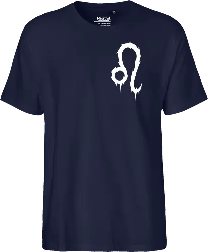 Leo Heavy Metal Symbol - leo, heavy metal leo, july birthday, august birthday, death metal zodiac, metalhead leo, goth zodiac, metal logo, astrology, zodiac sign, leo birthday, leo gift, alternative fashion, dark astrology, horoscope, spiky zodiac - Fairtrade T-Shirt