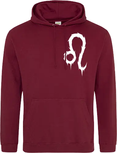 Leo Heavy Metal Symbol - leo, heavy metal leo, july birthday, august birthday, death metal zodiac, metalhead leo, goth zodiac, metal logo, astrology, zodiac sign, leo birthday, leo gift, alternative fashion, dark astrology, horoscope, spiky zodiac - Standard Hoodie