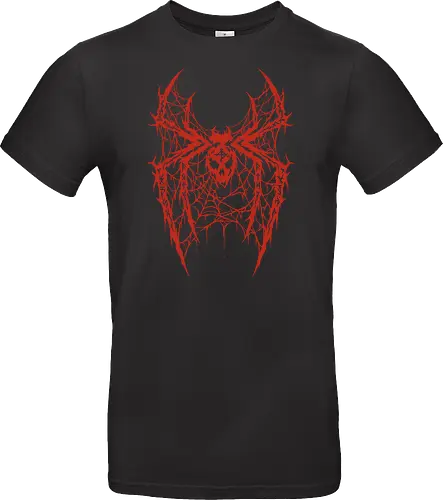 Spider Core - death metal, heavy metal, metalhead, spider, metal logo, dark aesthetic, gothic, cyber sigilism, anti hero, spiderweb, deathcore, streetwear, dark art, grunge, metal band - Standard T-Shirt