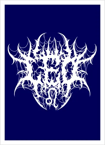 Leo Heavy Metal Style - dark aesthetic, leo zodiac, death metal, astrology, leo sign, metalhead, black metal, gothic astrology, heavy metal, deathcore, cyber sigilism, zodiac sign, horoscopes, edgy typography, dark art - Artprint