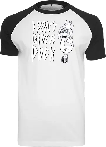 I Don't Give A Duck - Rock, Punk, Edgy, Duck, Statement, Spruch, Typo, Funny, Ente, Goose, Gans - Raglan T-Shirt
