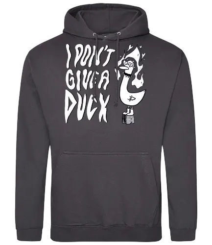 I Don't Give A Duck - Rock, Punk, Edgy, Duck, Statement, Spruch, Typo, Funny, Ente, Goose, Gans - Standard Hoodie