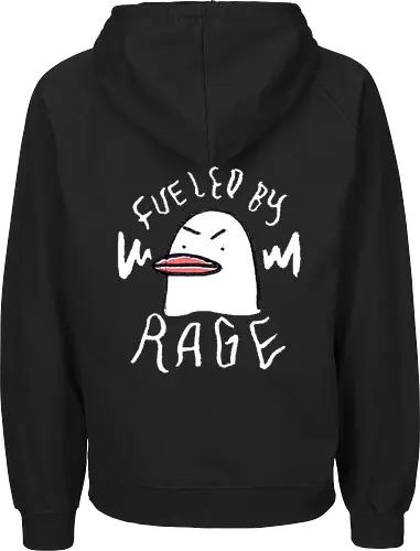 Fueled By Rage - Duck, Ente, Spruch, Typo, Statement, Edgy - Fairtrade Hoodie