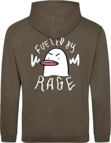 Fueled By Rage - Duck, Ente, Spruch, Typo, Statement, Edgy - Standard Hoodie