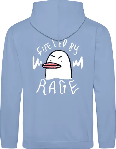 Fueled By Rage - Duck, Ente, Spruch, Typo, Statement, Edgy - Standard Hoodie